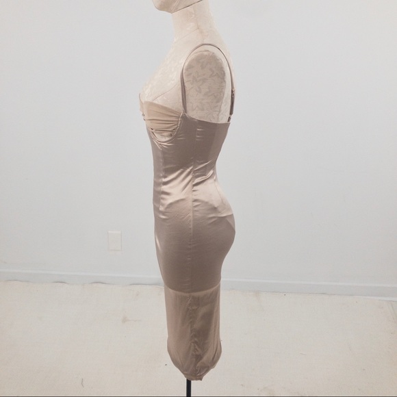 Princess Polly 4 Corset Bustier Bodycon Dress Gold - Picture 4 of 9